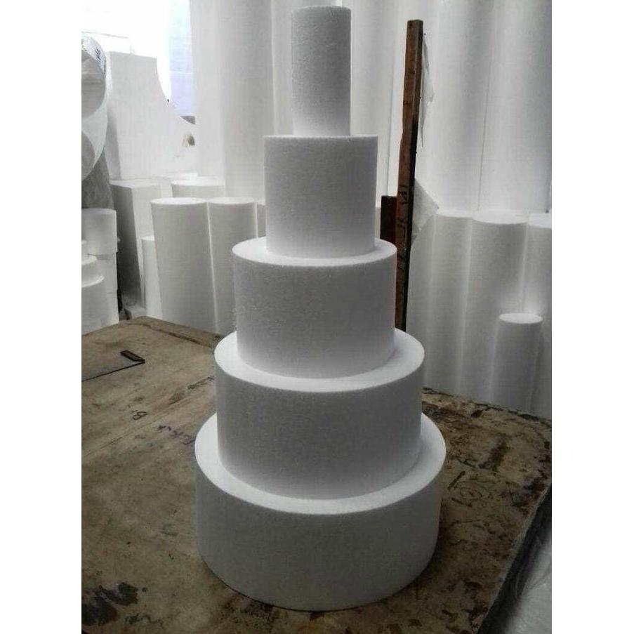 D18x25cm Gabus Styrofoam Bulat Dummy Cake