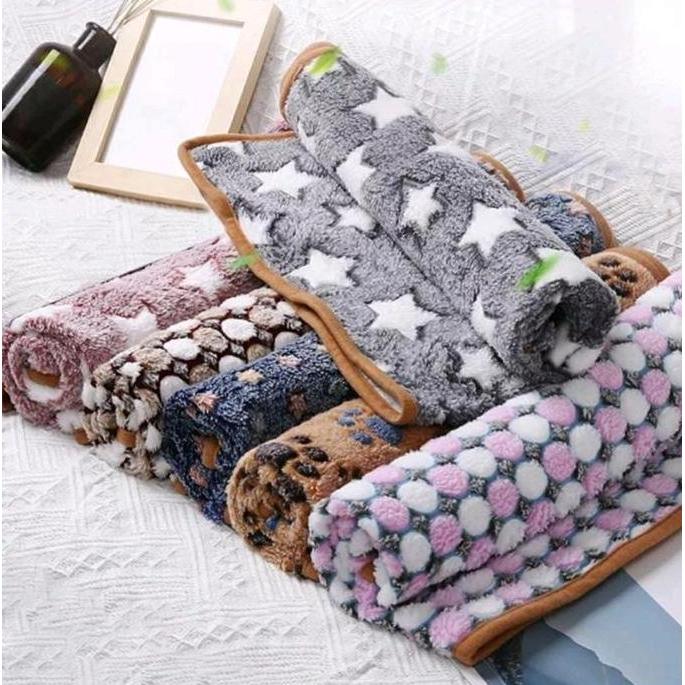 Selimut Matras Kasur Anak Anjing Motif bintang Selimut hewan murah