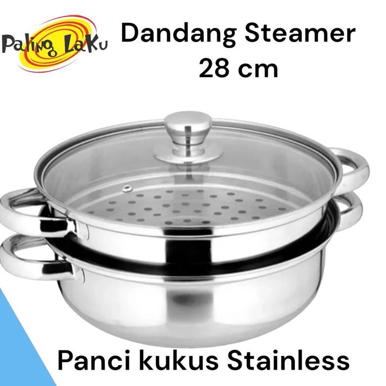 Dandang Steamer Panci Kukus Stainless 28-Steamer Pan