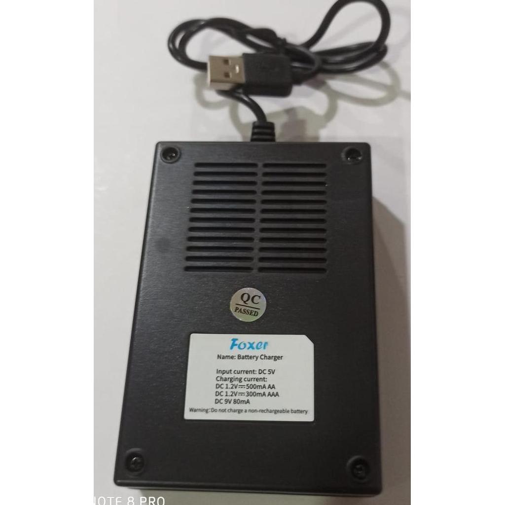 Charger Cager Cas Foxer Baterai AA A2 , AAA A3 Rechargeable