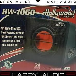 Subwoofer BassBox Aktif 10 Inch Hollywood HW-1060 Speaker Audio Mobil 100% ORIGINAL Termurah