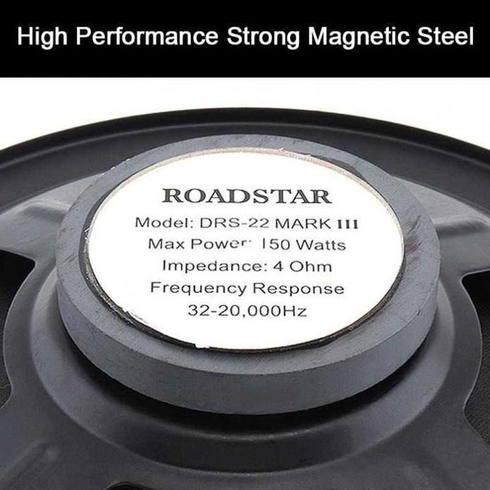 Roadstar DRS-22 Mark III Speaker Mobil Spiker Mobil 6.49 Inch 150W 2 Pcs Car Speakers Coaxial Subwoo