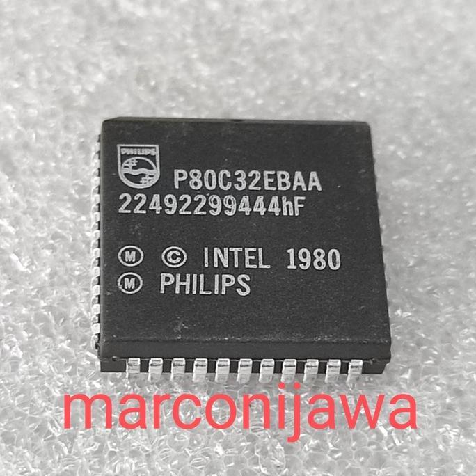 P80C32EBAA  ic smd plcc Philip Asli