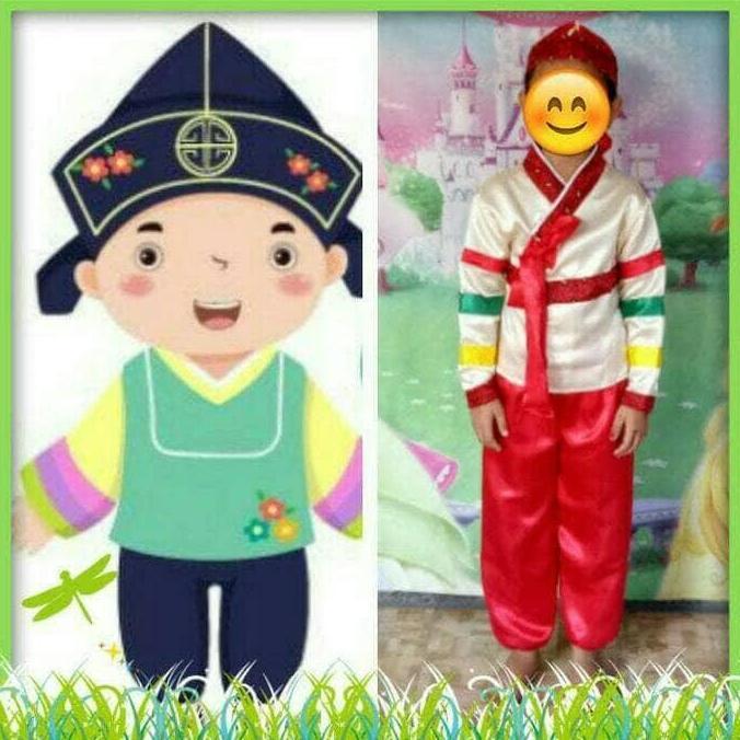 Kostum Hanbok Korea Anak Laki-Laki Import