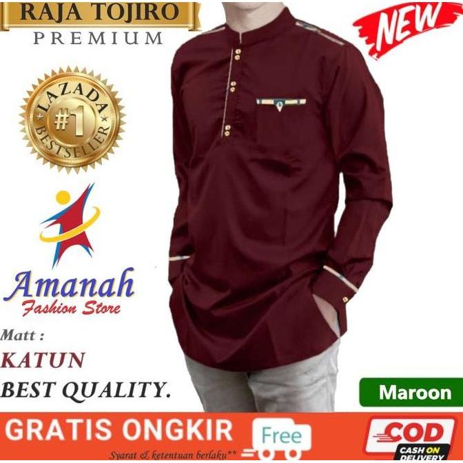 KOKO RAJA TOJIRO Premium BAJU KOKO PRIA LENGAN PANJANG MUSLIM TERBARU & TERMURAH dewasa kurta katun