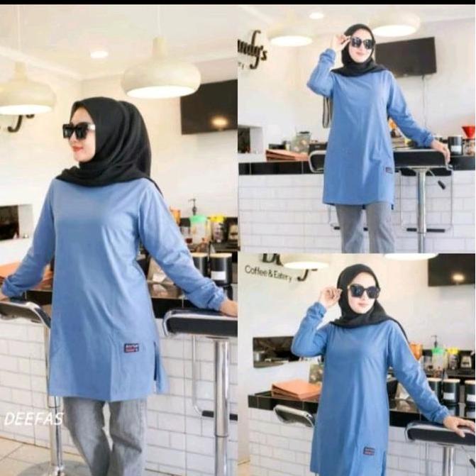 BREN DEEFAS ATASAN WANITA MODEL TUNIK POLOS "" tunik  denim