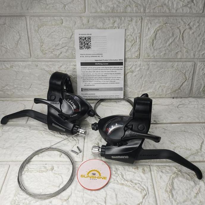 Shifter Plus Handle Rem SHIMANO ST-EF41 Original Operan 3 x 7 Speed Sepeda MTB