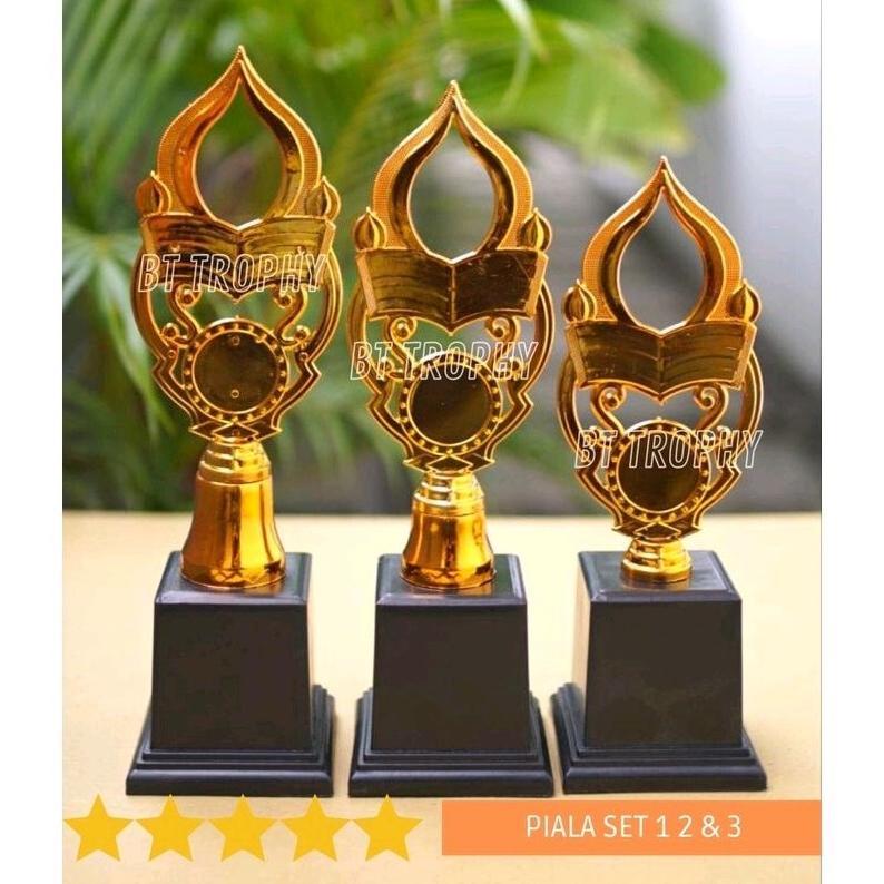 Piala Masjid 1 Set ( Berisi 3 Piala )/Piala Set Lomba Keagamaan/Piala set sealer lomba Maulid Nabi