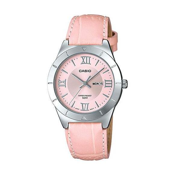 Casio Analaog Jam Tangan Wanita Kulit Pink LTP-1410L-4A Original