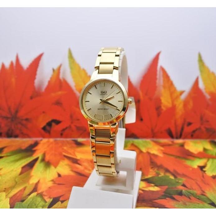 Q&Q QnQ QQ Analog Jam Tangan Rantai Gold QA43J010Y Original