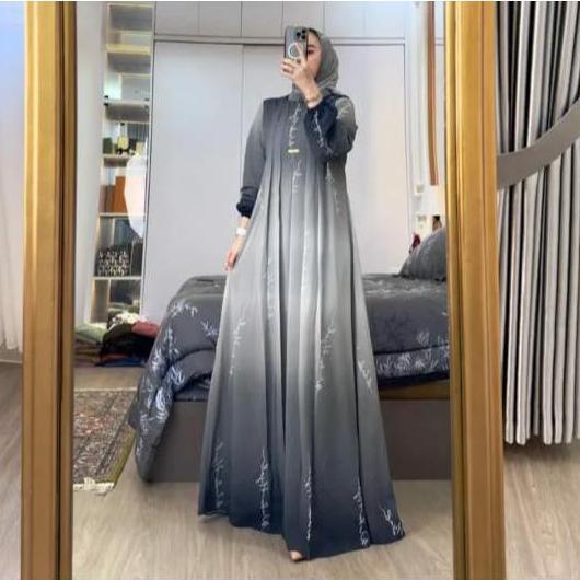 OFFICIAL Maharanie - Wenda Gamis Set Hijab Ceruty Full Furing Wanita Free Hijab Kekinian Terbaru