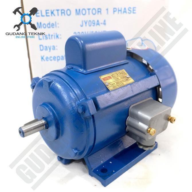 DELLINE Dinamo Motor Penggerak 1/4Hp 4P 1P MODERN - Dinamo Elektro Motor 0.25Hp 4P 1 Phase MODERN