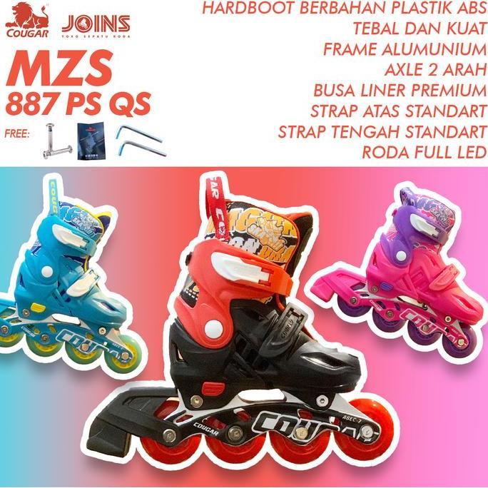 Sepatu Roda Anak Inline Skate Cougar MZS887PS QS Set Blue