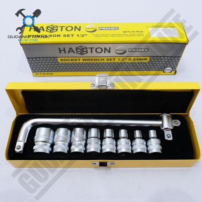 DELLINE Kunci Shock Set 10pcs HASSTON PROHEX 1730-001 / Kunci Sok Set Haston