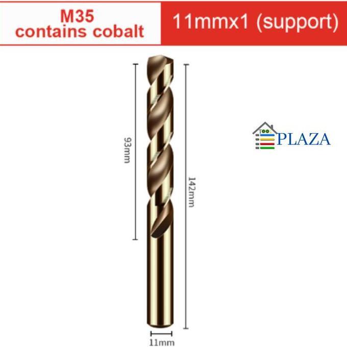 DELLINE MATA BOR HSS COBALT BAJA M35 COBALT 11 MM HSS CO BAJA LURUS BESI