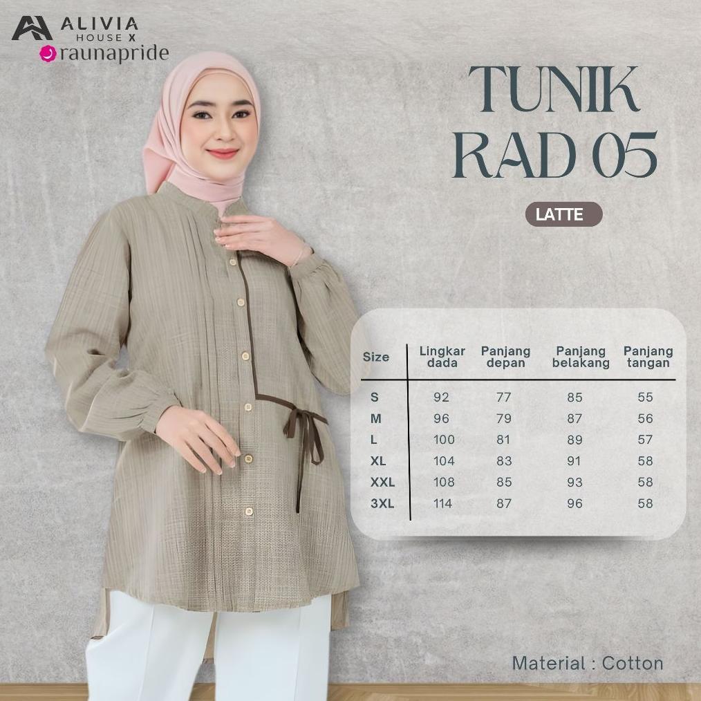 HOT Alivia House X Raunapride - Baju Muslim TUNIK RAD 05 Atasan Dewasa Muslimah Tunik Wanita Polos T