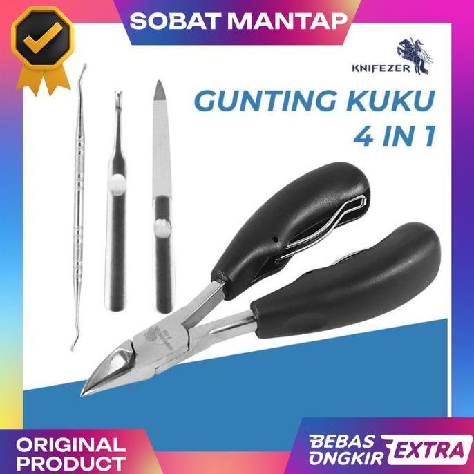 Gunting Kuku 4 In 1 Nail Clippers Manicure Pedicure Set Gunting Kuku Cantengan