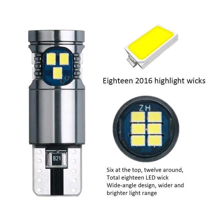 Lampu Senja Mobil Motor Led T10 canbus 18smd