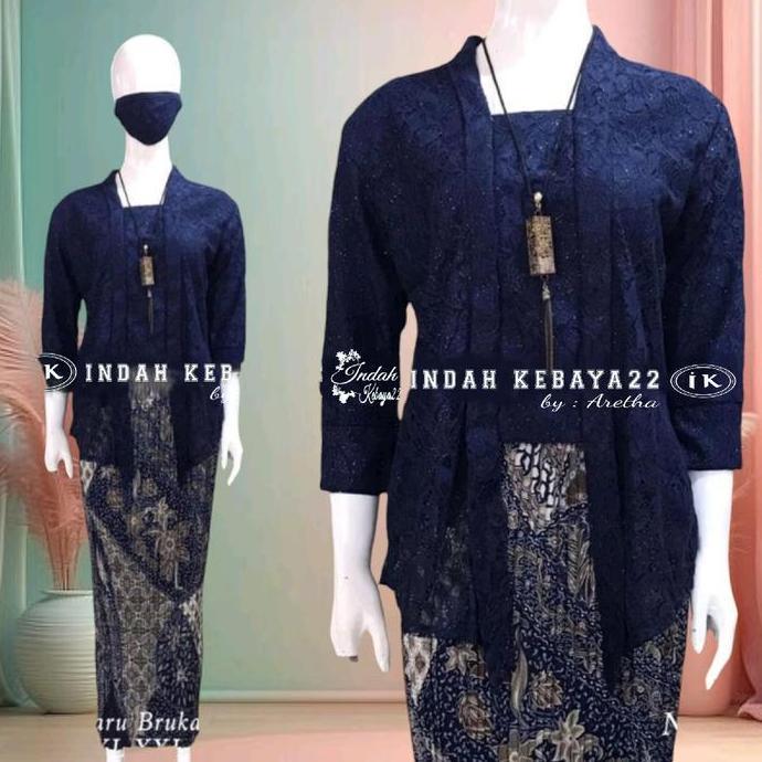 Setelan Kebaya Brokat Kutubaru Elegan Modern Atasan Baju Kebaya Wanita Remaja Kondangan Lamaran Pest