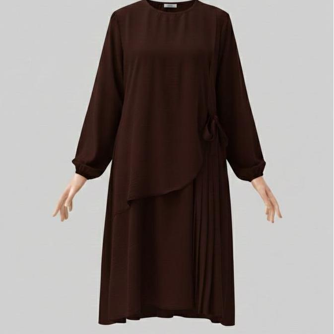 HARGA PRODUK Tunik adnin putih terbaru trend fashion kekinian tunik muslimah putih trendy jumbo Musl