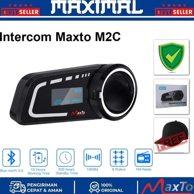 Intercom Maxto M2C 6 Rider Intercom Bluetooth Helm