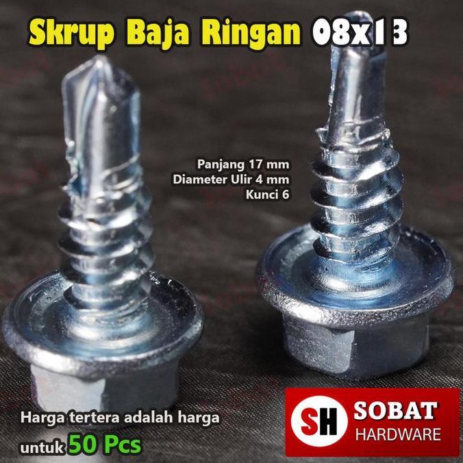 ASTAROL Skrup Baja Ringan 08 x 13 Steel