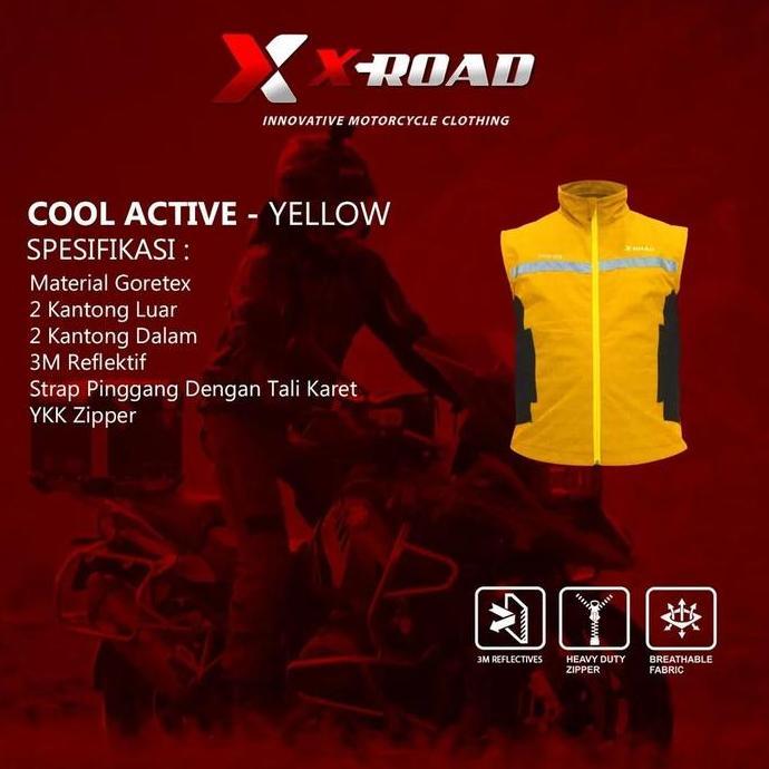 Xroad Rompi Cool Yellow Active Goretex Vest - Motor Touring Outdoor