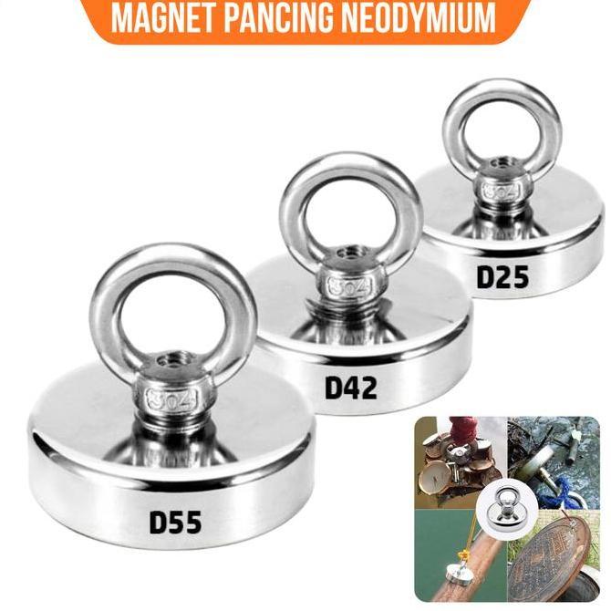 IYLBISC Magnet Pancing Besi Neodymium D42mm Dan D55 Bahan NdFeB Tahan Karat Magnet Super Kuat untuk 