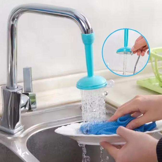 LOGPEF Sambungan Kepala Kran Wastafel Konektor Plastik Sprayer Cucian Piring Flexible Universal