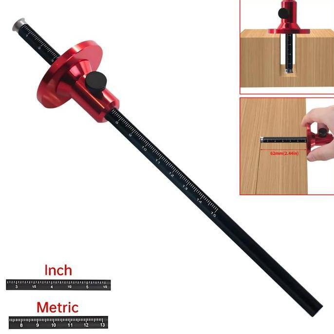 ASTAROL Alat Pengukur Penanda Garis Kayu Serbaguna Marking Gauge Ruler Woodworking