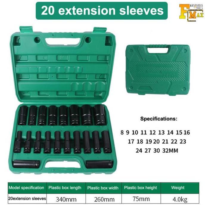 AHROKA Mata Shock Impact set Box 20 Pcs Mata Shock Set Extention Impact 1/2