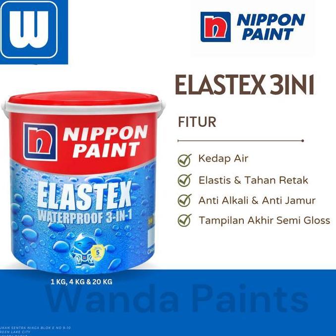 Daminahkelontong - Cat Tembok Waterproofing Nippon Elastex (20 Kg)