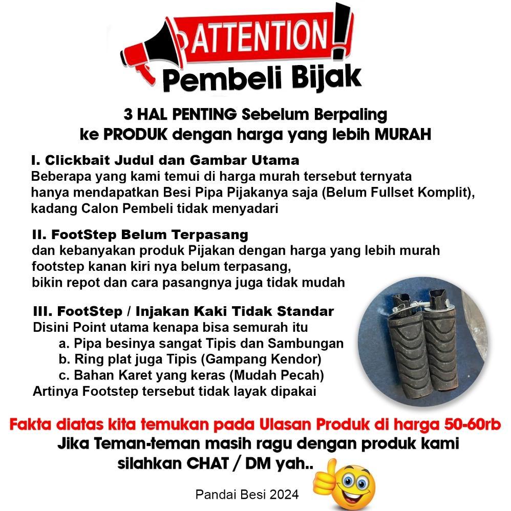 Best Seller Besi Pijakan Kaki Step Depan Matic Yamaha Mio Gear 125 2020 - 2025 Footstep Mio Gear