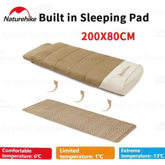 Sleeping Bag Camping + IXPE Sleeping Pad Matras Naturehike CNH22SD006 Kantong Tidur Hiking Paket Mat
