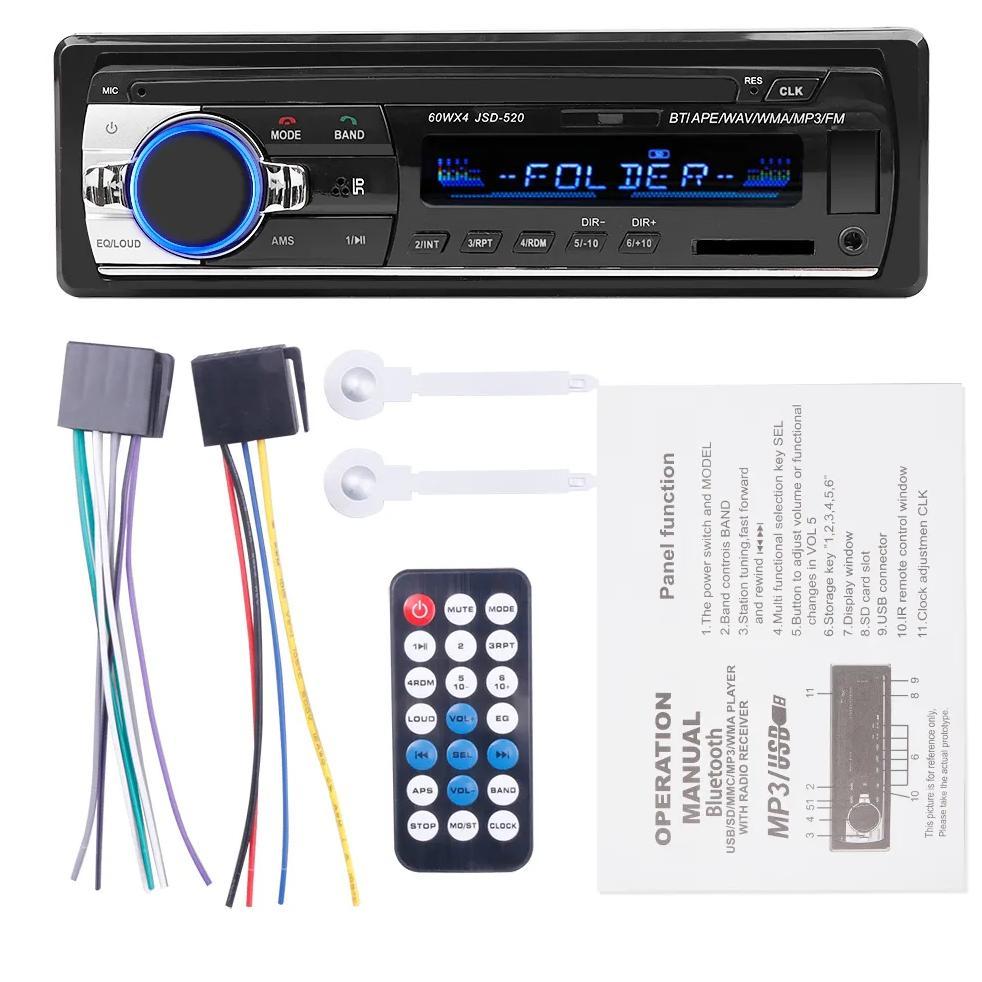 Bluetooth car tape multifunction car radio audio tape USB MP3 FM radio JSD-520