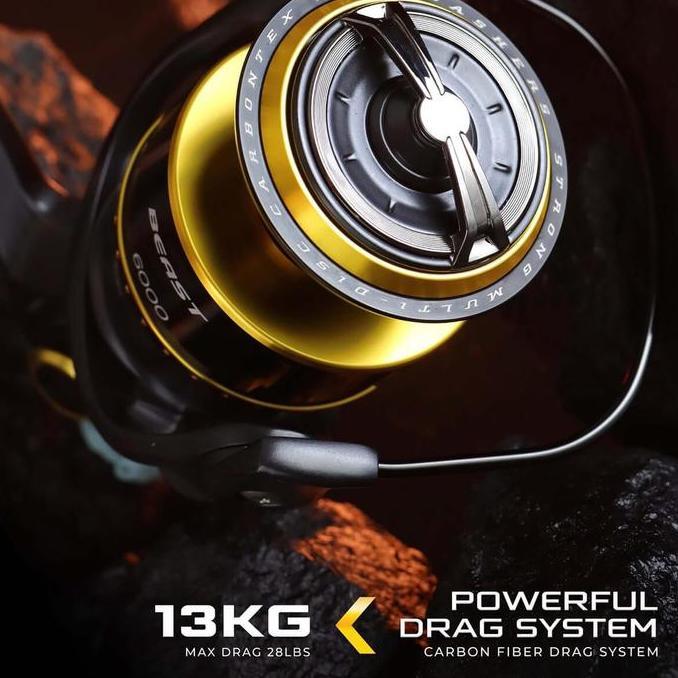 Eupro Reel Spinning Beast III 3000 - 6000 12+1BB Spinning Full Metal Body Saltwater Cocok Untuk Cast