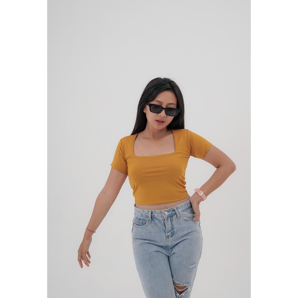 Exclusive Kasha Crop Top Jersey Square Korea