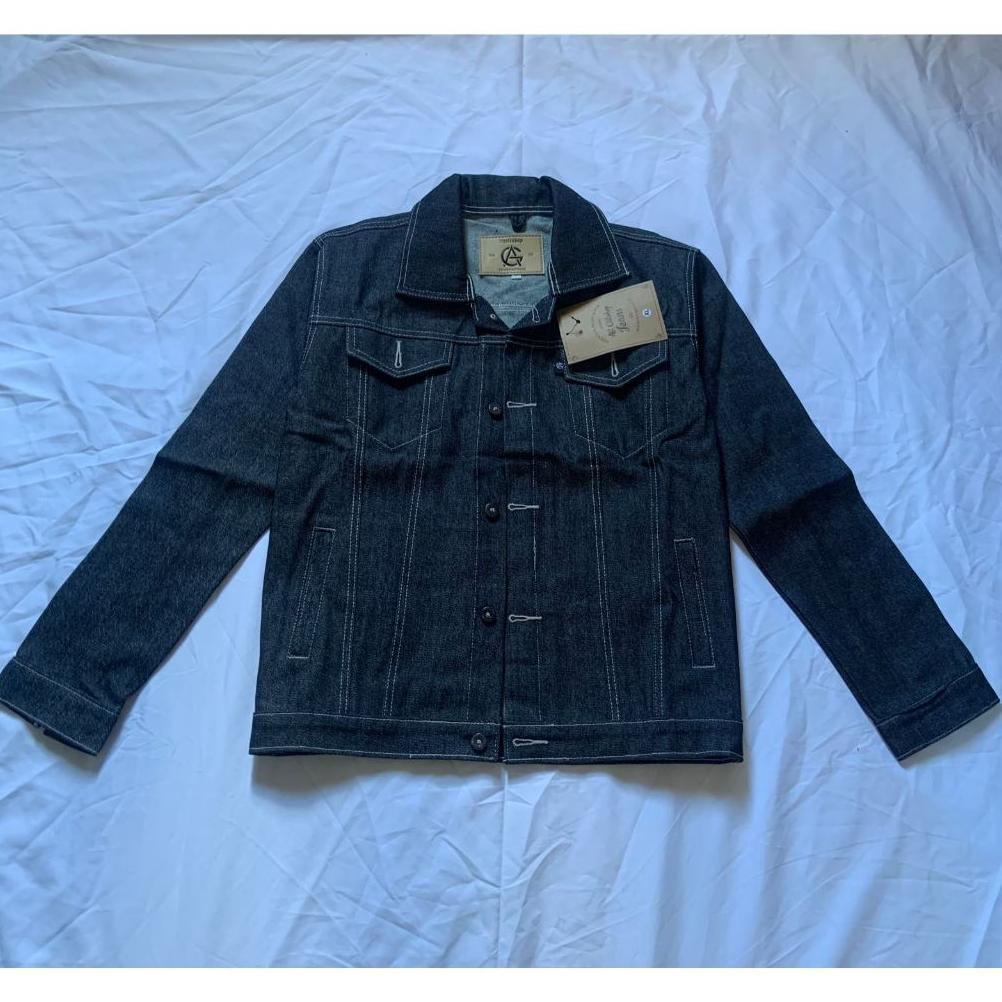 Hot Jaket Denim 14Oz - Jaket Jeans Pria - Jaket Denim Trucker - Raw Denim