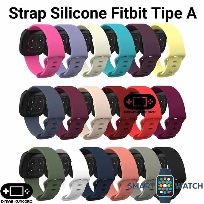 Strap Silicone Fitbit Tipe A Silicon Versa 3 4 Sense 1 2 Smartwatch