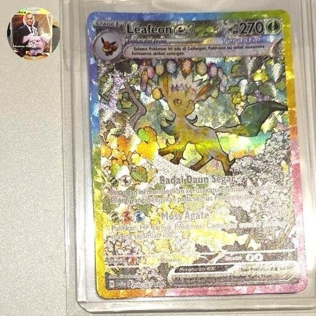 New Leafeon Ex Sar sv8a kartu pokemon festival terastal tcg indo