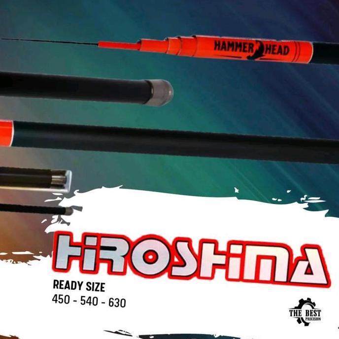 HAMMERHEAD Joran Tegek HIROSHIMA 450cm - 630cm Carbon Action Kaku Tegek Ruas Panjang Cocok Untuk Bar