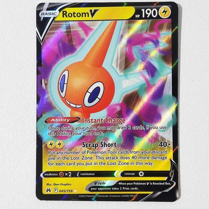 New Rotom V 045/159 - Crown Zenith Pokemon Card English TCG