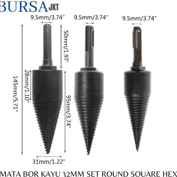 REDDAR MATA BOR PAGODA 32 MM PEMECAH KAYU BATANG SDS ROUND SQUARE HEXAGONAL