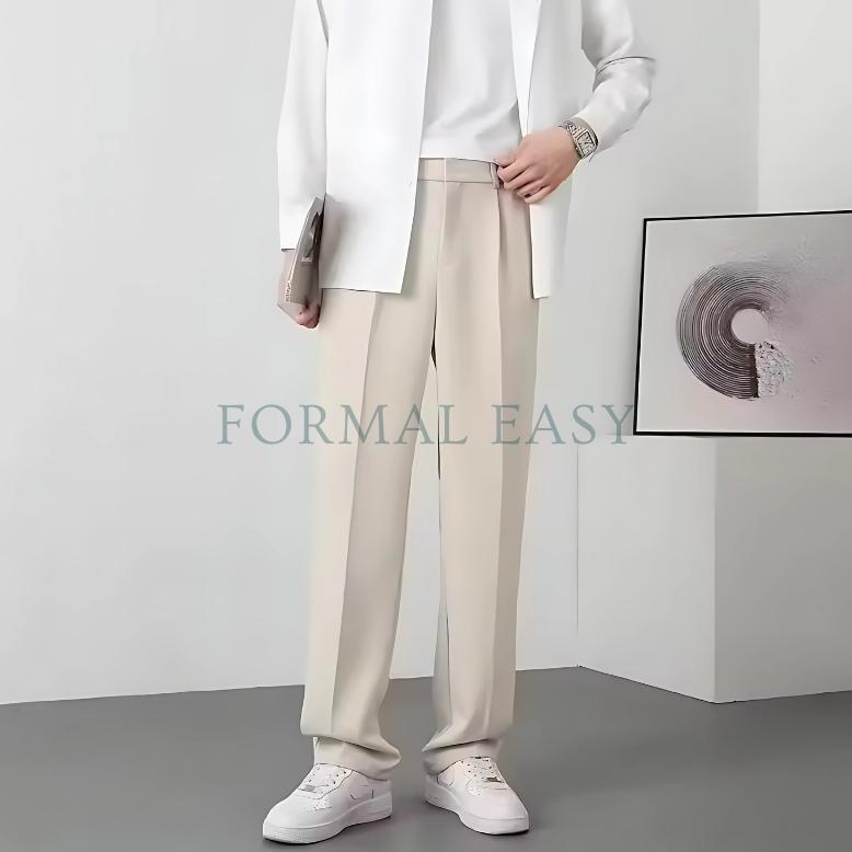 HOT Formal Easy - Loose Pants Celana Pria FormalCream