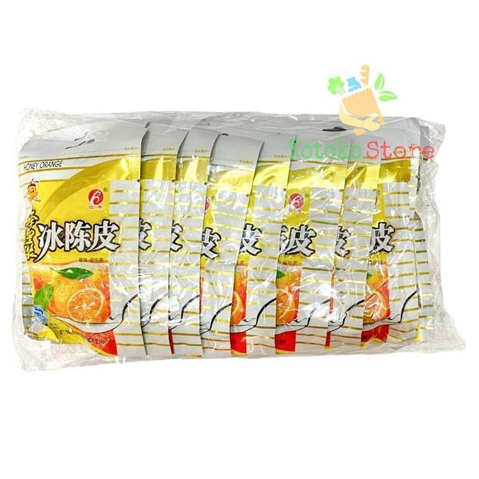 Manisan Kulit Jeruk Madu Bai Guo / Kulit Jeruk Kering[1 Pack isi 20 Bks]