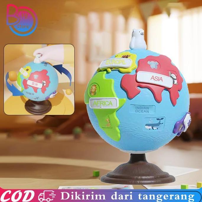 KOLANAME Globe Edukasi Puzzle Globe Geography Bola Dunia Dan Puzzle Learning Resources PROTOK