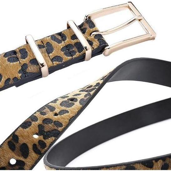 JARAGGE Ikat Pinggang Punk Leopard Leopard Belt Skena Leopard Sabuk Unisex Pria Wanita PROTOK
