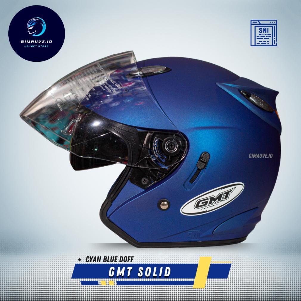 Grade Ori Helm Half Face Gmt Original Double Visor  Motor Sni Murah Helm Pria Wanita Dewasa