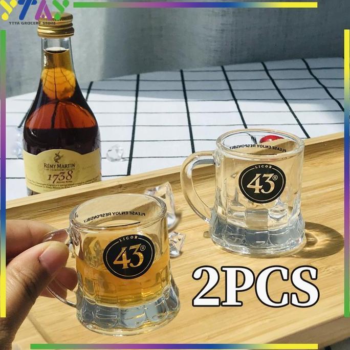 TENNIME 2pcs Soju Glass Soju Beer Cup Gelas Soju Kecil Korea Soju Beer Sake Gelas Soju Wine Baekju S