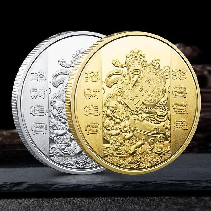 URB Koin Keberuntungan 4cm Koin Feng Shui Souvenir Gold Coin Feng Shui Dewa Rejeki Feng Shui PROTOK